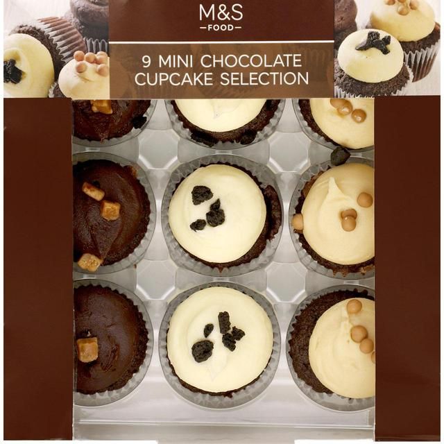 M&amp;amp;S Mini Chocolate Cupcake Selection   9 per pack