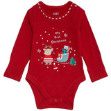 M&amp;amp;S My First Christmas Bodysuit 9-12 Months Red