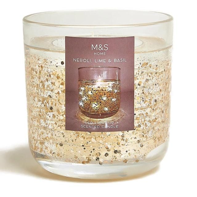 M&amp;amp;S Neroli Lime &amp;amp; Bergamot Gold Light Up Candle