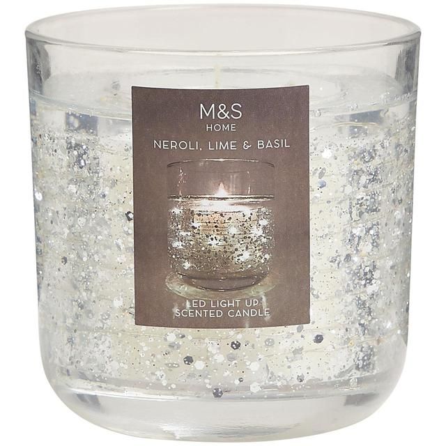 M&amp;amp;S Neroli Lime &amp;amp; Bergamot Silver Light Up Candle