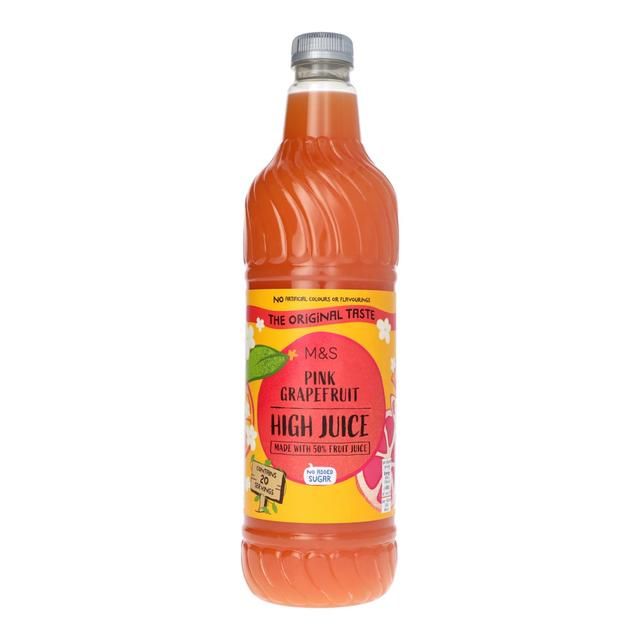 M&amp;amp;S No Added Sugar Pink Grapefruit High Juice   1L