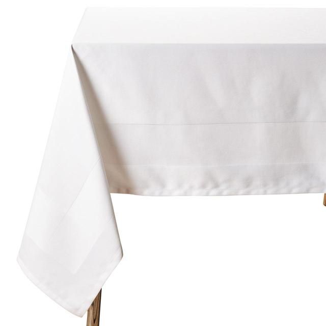 M&amp;amp;S Nova Non Iron Cotton Tablecloth Large White