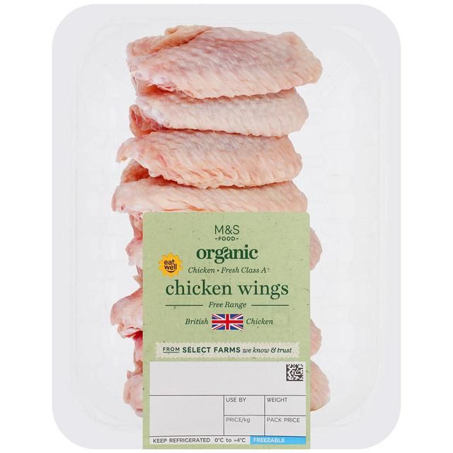 M&amp;amp;S Organic British Chicken Wings   400g