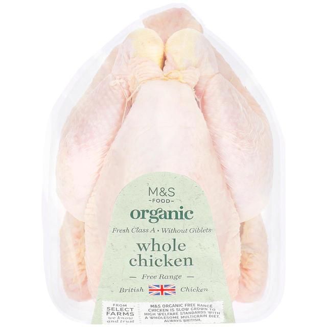 M&amp;amp;S Organic Free Range Whole Chicken   Typically: 1.8kg
