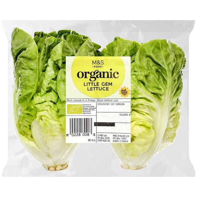 M&amp;amp;S Organic Little Gem Lettuce   2 per pack