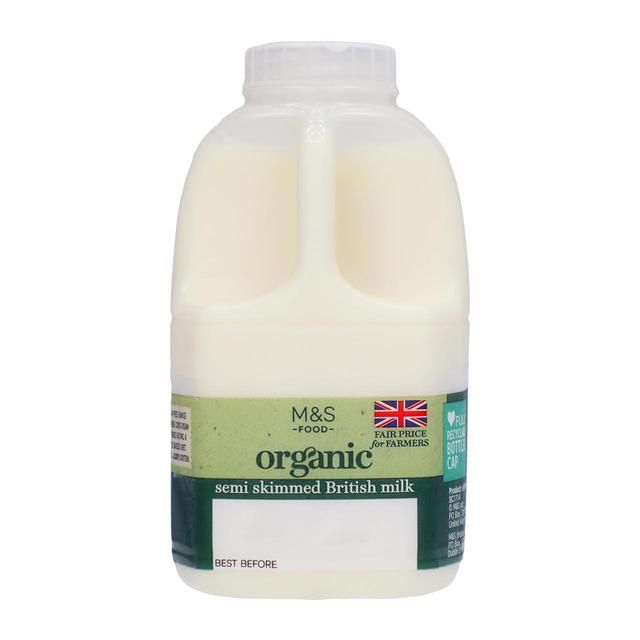 M&amp;amp;S Organic Semi-Skimmed Milk 1 Pint   568ml