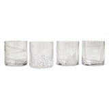 M&amp;amp;S Patterned White Tumblers Set   4 per pack