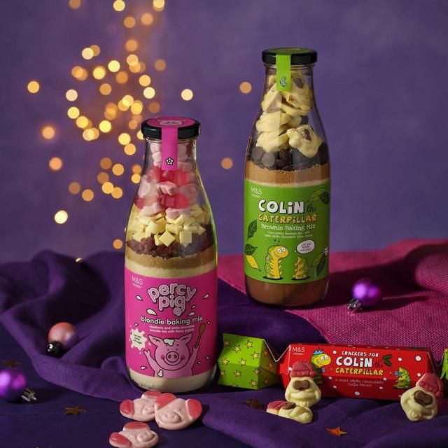 M&amp;amp;S Percy Pig Blondies Baking Bottle Mix   615g