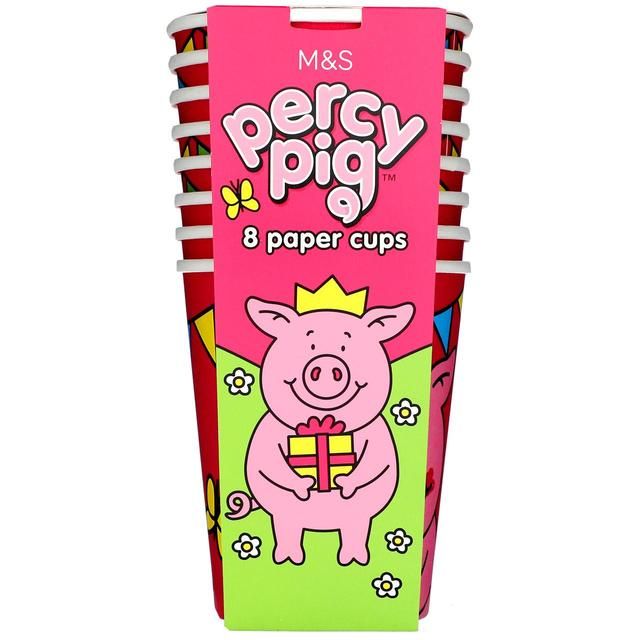 M&amp;amp;S Percy Pig Party Cups   8 per pack