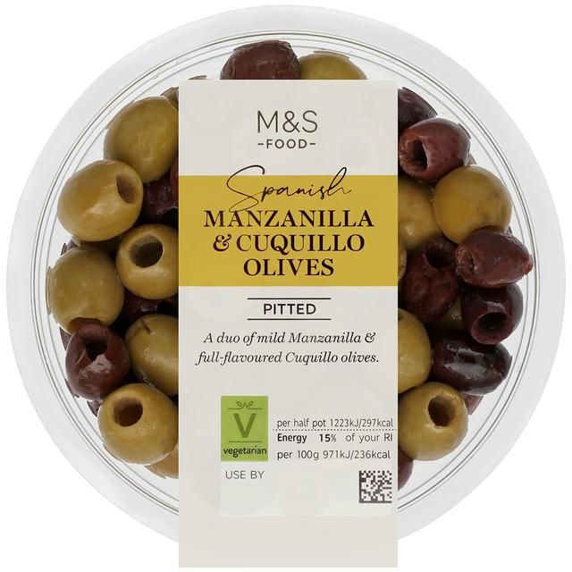 M&amp;amp;S Pitted Spanish Manzanilla &amp;amp; Cuquillo Olives   252g