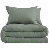 M&amp;amp;S Pure Brushed Cotton Bedding Set Dusty Green