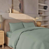 M&amp;amp;S Pure Brushed Cotton Bedding Set Dusty Green