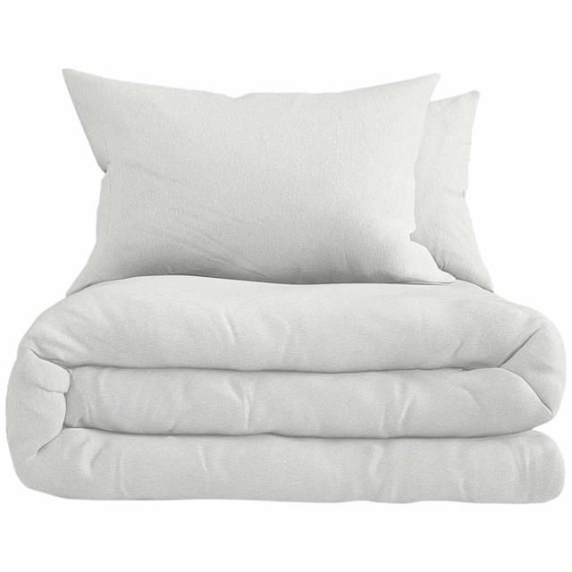M&amp;amp;S Pure Brushed Cotton Bedding Set White