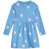 M&amp;amp;S Pure Cotton Floral Dress 2-7 Years Blue