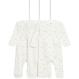 M&amp;amp;S Pure Cotton Floral Sleepsuits 3 Pack Newborn-3 Years Cream Mix