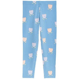 M&amp;amp;S Pure Cotton Flower Leggings 2-7 Years Blue
