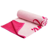 M&amp;amp;S Pure Cotton Pink Slogan Beach Towel