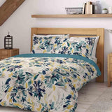 M&amp;amp;S Pure Cotton Watercolour Floral Bedding Set Teal