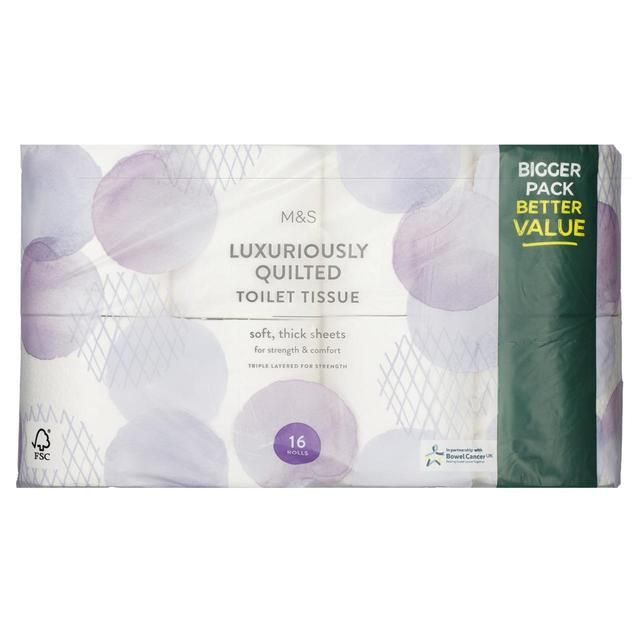 M&amp;amp;S Quilted Toilet Tissue   16 per pack