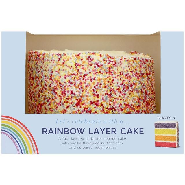 M&amp;amp;S Rainbow Layer Cake   690g