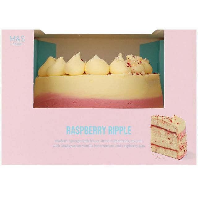 M&amp;amp;S Raspberry Ripple Cake   1.12kg
