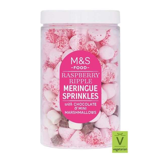 M&amp;amp;S Raspberry Ripple Meringue Sprinkles   70g
