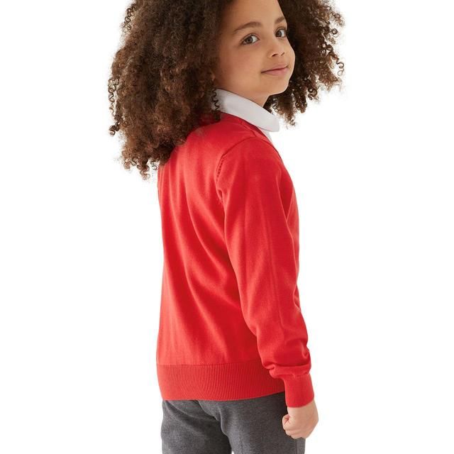 M&amp;amp;S Red 2PK COTTON CARDIGAN WITH STAYNEW 3-14 Y