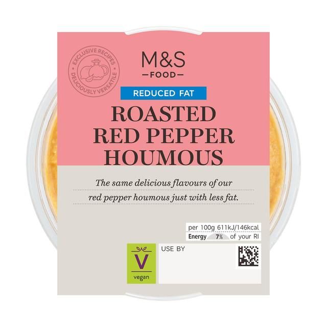 M&amp;amp;S Reduced Fat Roasted Red Pepper Houmous   200g