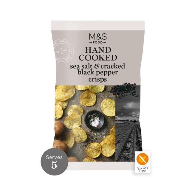 M&amp;amp;S Sea Salt &amp;amp; Cracked Black Pepper Crisps   150g