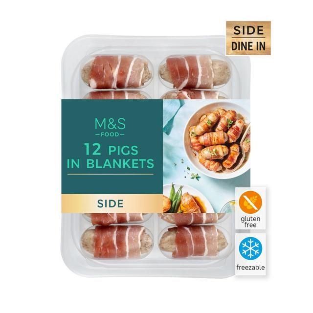 M&amp;amp;S Select Farms British 12 Pigs in Blankets   282g