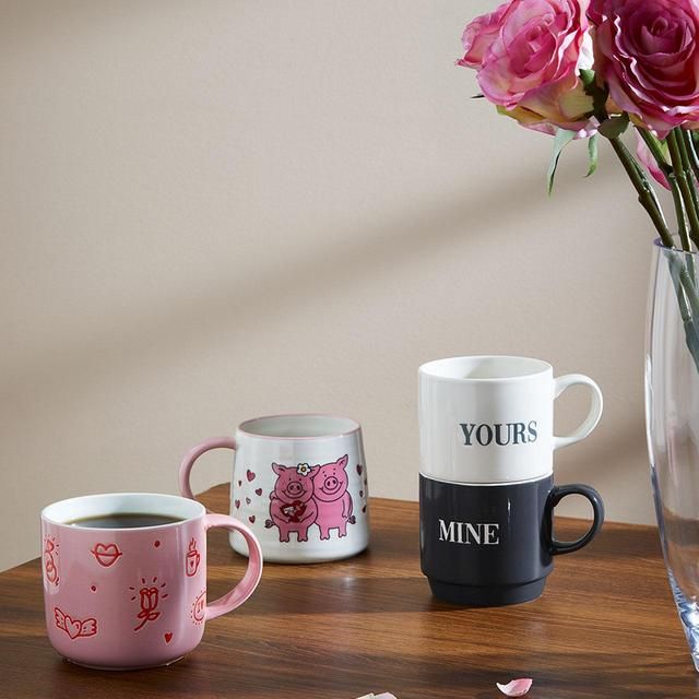 M&amp;amp;S Set of 2 Mine &amp;amp; Yours Mug One Size Multi   2 per pack