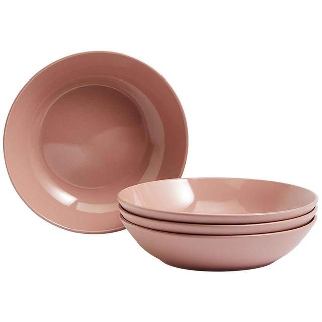 M&amp;amp;S Set of 4 Everyday Stoneware Pasta Bowls Pink   4 per pack