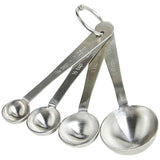 M&amp;amp;S Set of 4 Stainless Steel Measuring Spoons Silver   4 per pack