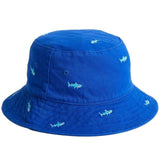 M&amp;amp;S Shark Embroidery Bucket 12-18 Months Cobalt