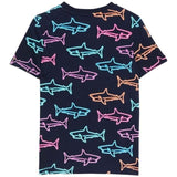 M&amp;amp;S Shark Tee 2-7 Years Navy Mix