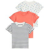M&amp;amp;S Short Sleeve Frilly Tops 0-3 Years Patterned