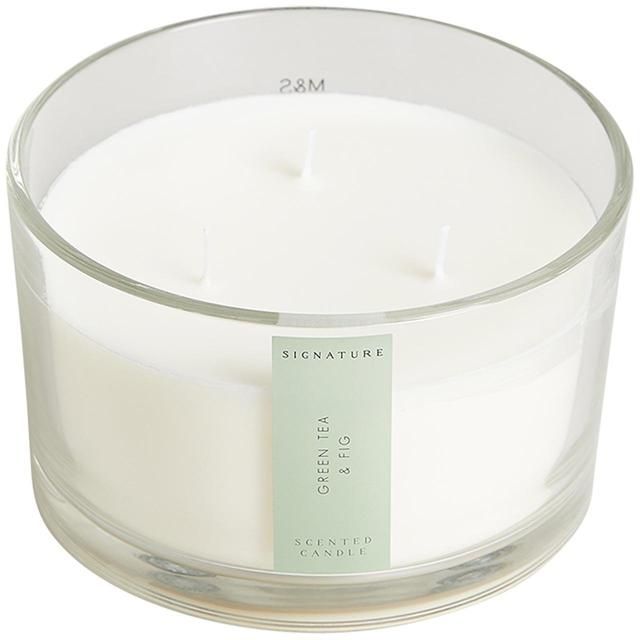 M&amp;amp;S Signature Green Tea &amp;amp; Fig 3 Wick Candle