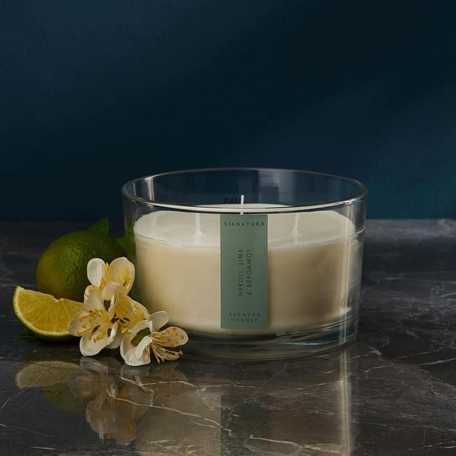 M&amp;amp;S Signature Neroli Lime &amp;amp; Bergamot 3 Wick Candle
