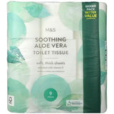M&amp;amp;S Soothing Aloe Vera Toilet Tissue   9 per pack