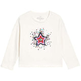 M&amp;amp;S Star Sequin Tee 4-5 Years Ivory