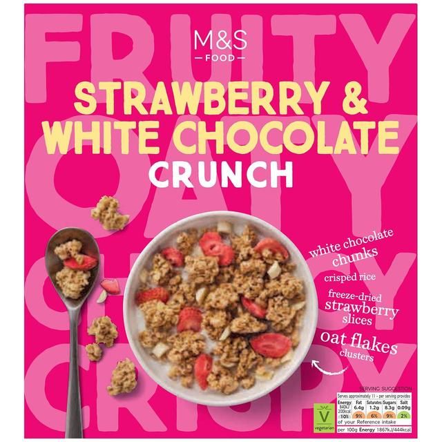 M&amp;amp;S Strawberry &amp;amp; White Chocolate Crunch   500g
