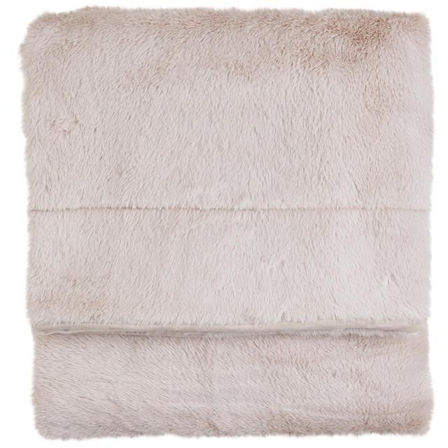 M&amp;amp;S Supersoft Faux Fur Throw Medium Blush