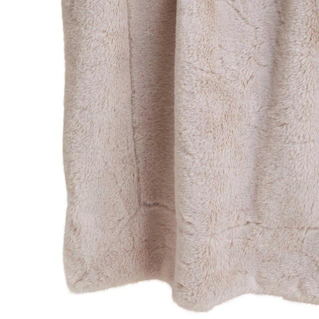 M&amp;amp;S Supersoft Faux Fur Throw Medium Blush