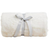 M&amp;amp;S Supersoft Faux Fur Throw Medium Cream