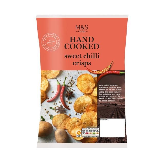 M&amp;amp;S Sweet Chilli Hand Cooked Crisps   150g