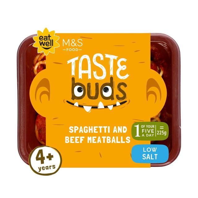 M&amp;amp;S Taste Buds Spaghetti &amp;amp; Beef Meatballs in Tomato Sauce   225g