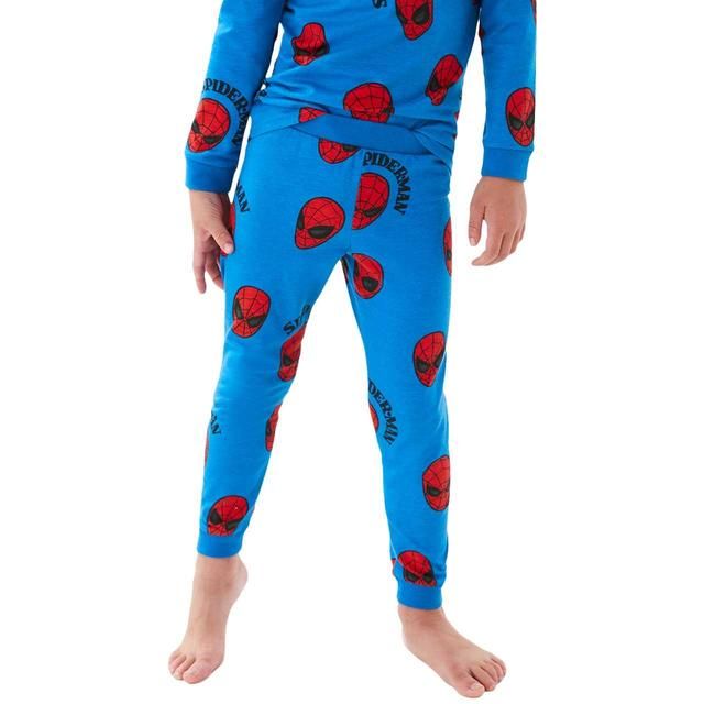 M&amp;amp;S TB CE Spiderman Pure Cotton Pyjamas Blue Mix 3-4 Y