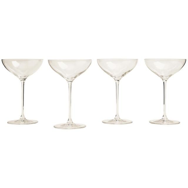 M&amp;amp;S The Sommelier's Edit Set of 4 Champagne Saucers 'One Size Clear   4 per pack