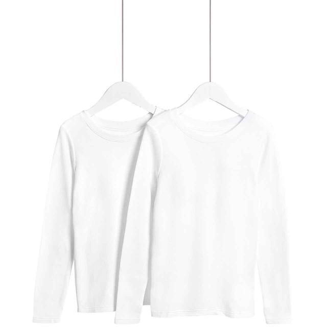 M&amp;amp;S Thermal Top 2-12 Years White 2 Pack