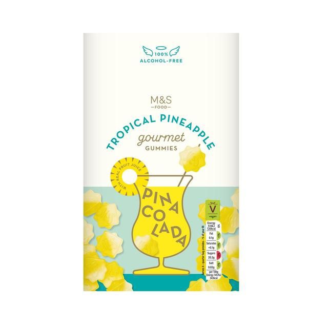 M&amp;amp;S Tropical Pineapple Pina Colada Gourmet Gummies   140g